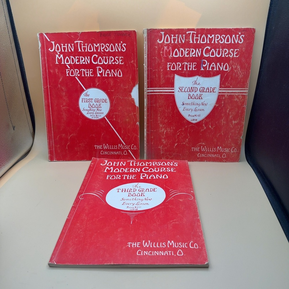 (3) John Thompson Modern Course Piano Books 1-3 Willis Music 3-Pack